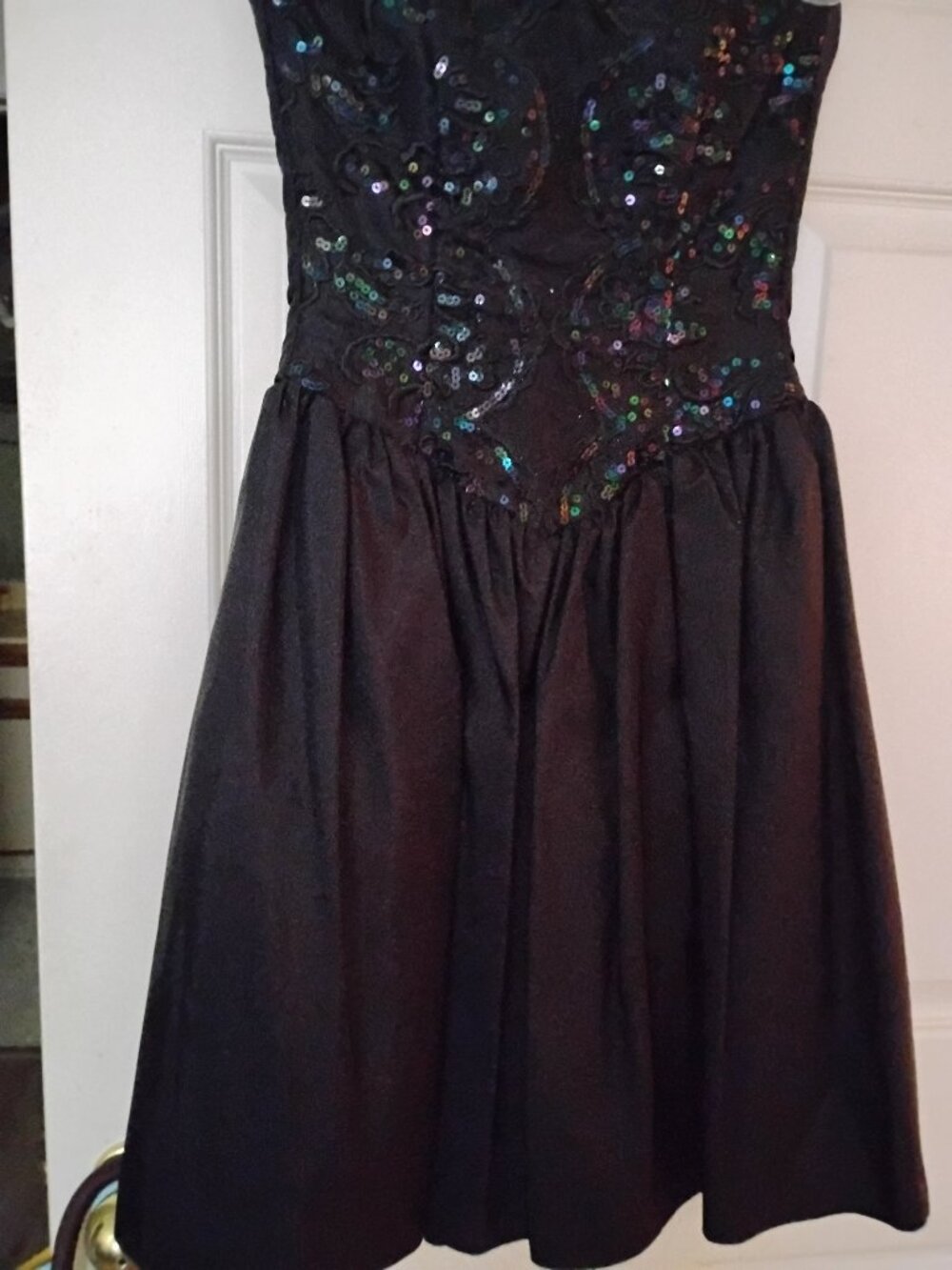 Vintage Gunne Sax by Jessica McClintock Black Sequin Mini Dress - Party, Prom